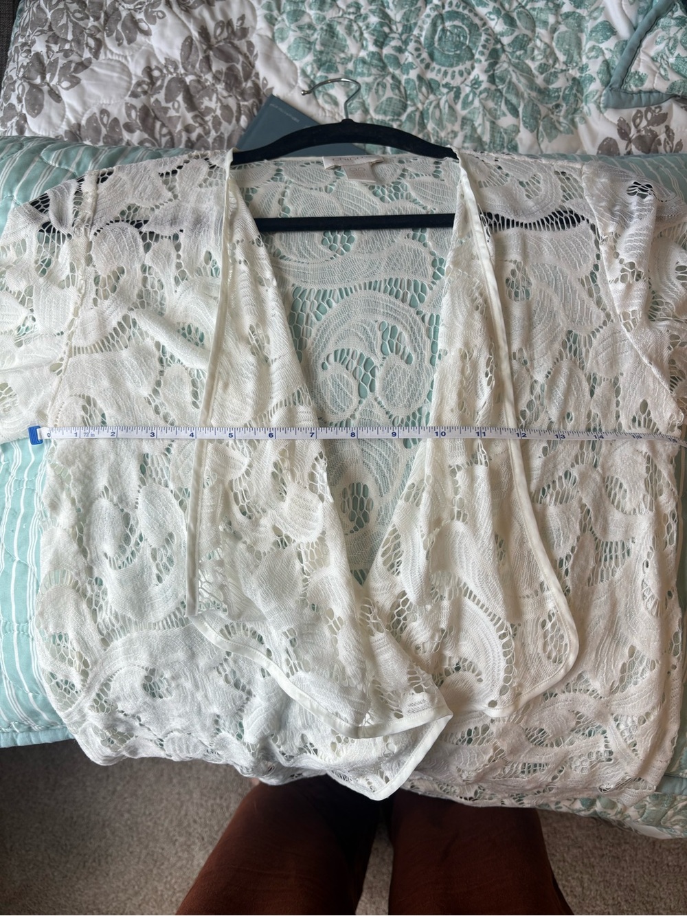 Fairy Grunge Lace Button-Front with Collar Shirt Whimsigoth Sheer - Picture 9 of 10